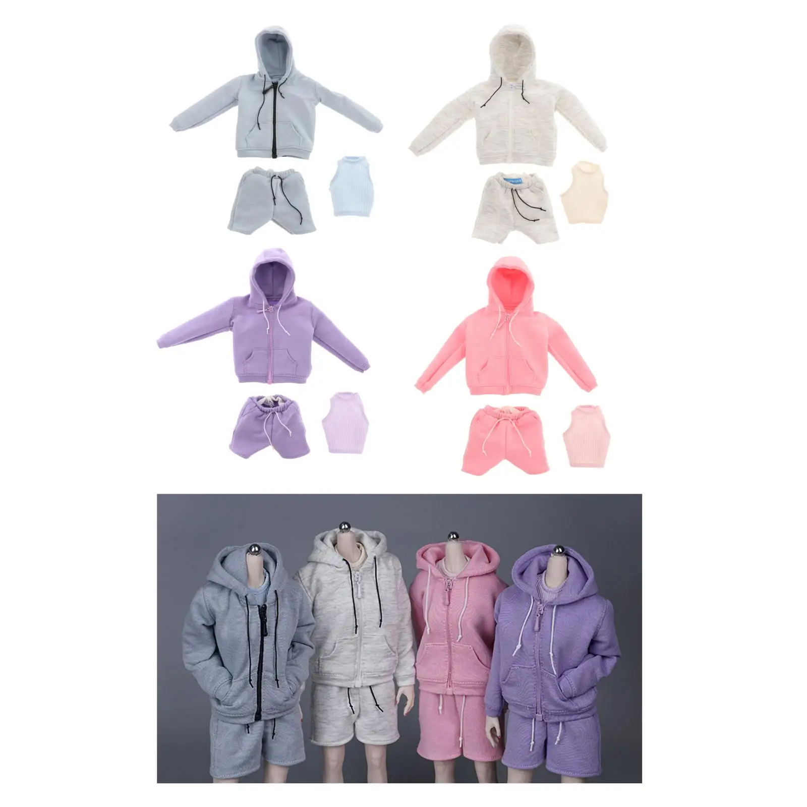 1:6 Female Fashion Sportswear Set Tops and Shorts with Knit Tank Top Activewear Outfits for 12'' Action Figures Dolls Accessory
1:6 Female Fashion Sportswear Set Tops and Shorts with Knit Tank Top Activewear Outfits for 12'' Action Figures Dolls Accessory