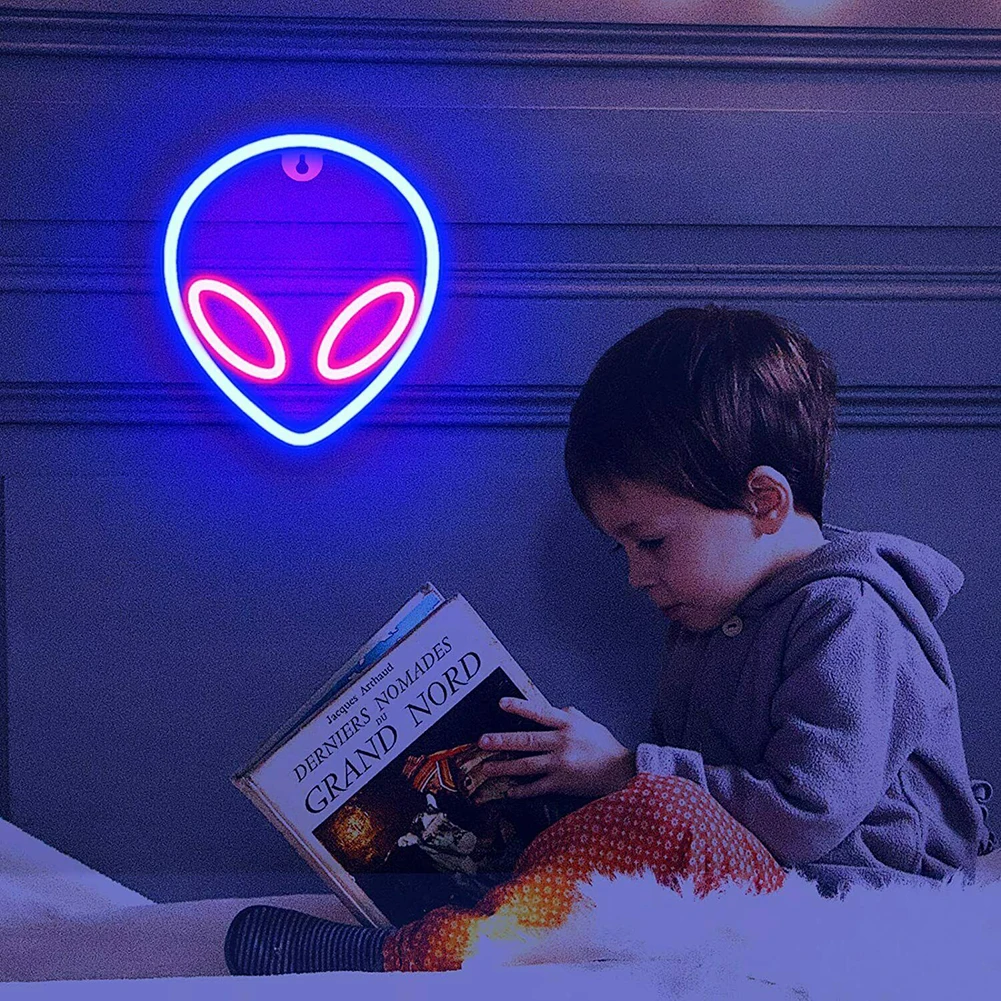 LED Alien Neon Lights USB/Battery Operated Wall Hanging Neon Sign Home Art Bedroom Party Decoration Creactive Night Lights
LED Alien Neon Lights USB/Battery Operated Wall Hanging Neon Sign Home Art Bedroom Party Decoration Creactive Night Lights