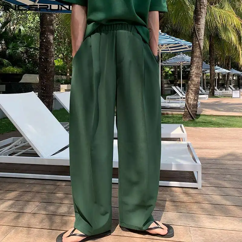 INCERUN Fashion Men Casual Pants Elastic Waist Joggers Solid Color Streetwear Straight Trousers 2021 Pockets Pantalones Hombre
INCERUN Fashion Men Casual Pants Elastic Waist Joggers Solid Color Streetwear Straight Trousers 2021 Pockets Pantalones Hombre