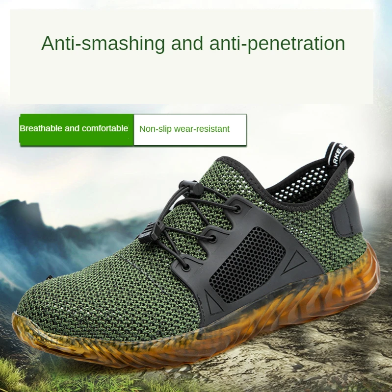 Safety shoes are breathable, lightweight, sports and leisure, anti smashing, anti piercing and flying woven mesh surface
Safety shoes are breathable, lightweight, sports and leisure, anti smashing, anti piercing and flying woven mesh surface