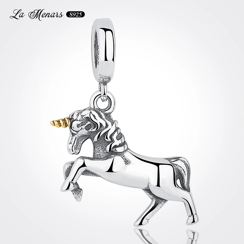 La Menars Golden Horn Unicorn Bead Fit Original Pandora Charm Bracelet Genuine 925 Sterling Silver Women Jewelry DIY Making
La Menars Golden Horn Unicorn Bead Fit Original Pandora Charm Bracelet Genuine 925 Sterling Silver Women Jewelry DIY Making