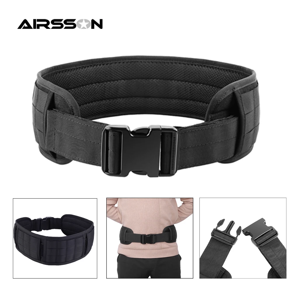 

1000D Tactical Belt Adjustable Men Molle Military Combat Battle Belt Waistband Soft Padded Girdle Airsoft Paintball Hunting Belt