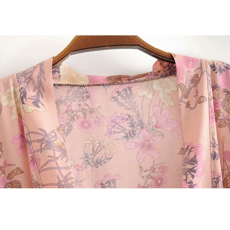 Beach drape women's new summer resort style printed lace up kimono loose large thin beach drape 
Beach drape women's new summer resort style printed lace up kimono loose large thin beach drape