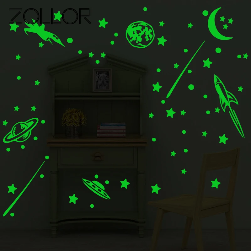 Zollor Planet Star Moon Luminous Wall Sticker DIY Fluorescent Decoration Green Blue Door Tile Adhesive Sticker Glow at Night
Zollor Planet Star Moon Luminous Wall Sticker DIY Fluorescent Decoration Green Blue Door Tile Adhesive Sticker Glow at Night
