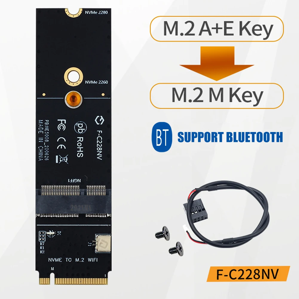Адаптер NGFF M.2 A/A + E для ключей PCIe PCI Express, адаптер для Wi-Fi карты, NVMe, беспроводной адаптер LAN для AX200 9260AC
Адаптер NGFF M.2 A/A + E для ключей PCIe PCI Express, адаптер для Wi-Fi карты, NVMe, беспроводной адаптер LAN для AX200 9260AC