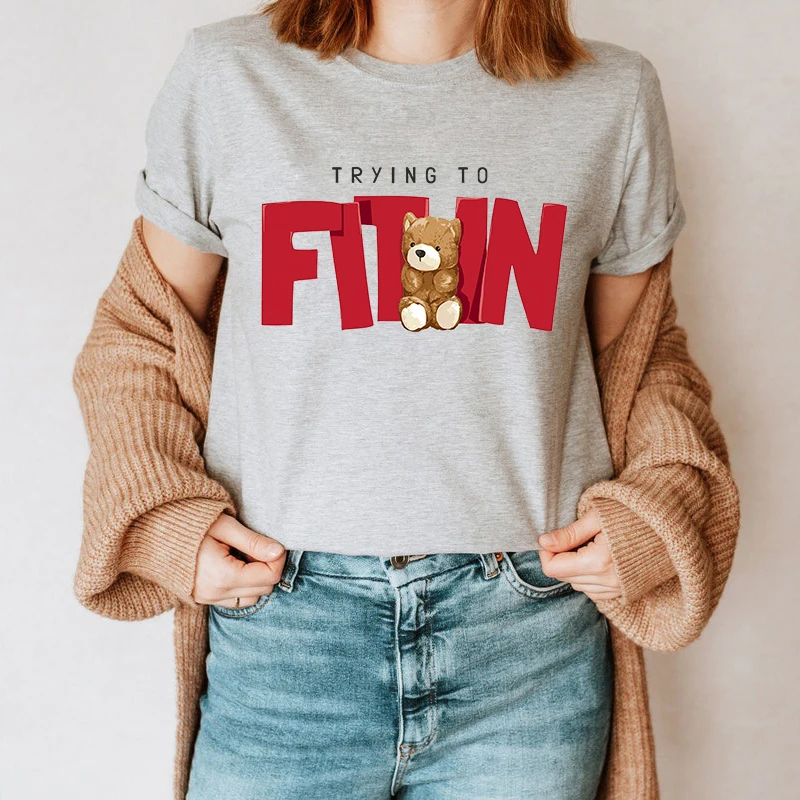 Cute Teddy Bear Print 100% Cotton Short-Sleeve T-Shirt Round Collar Women Casual Fashion Oversize Comfortable Couple Clothes
Cute Teddy Bear Print 100% Cotton Short-Sleeve T-Shirt Round Collar Women Casual Fashion Oversize Comfortable Couple Clothes