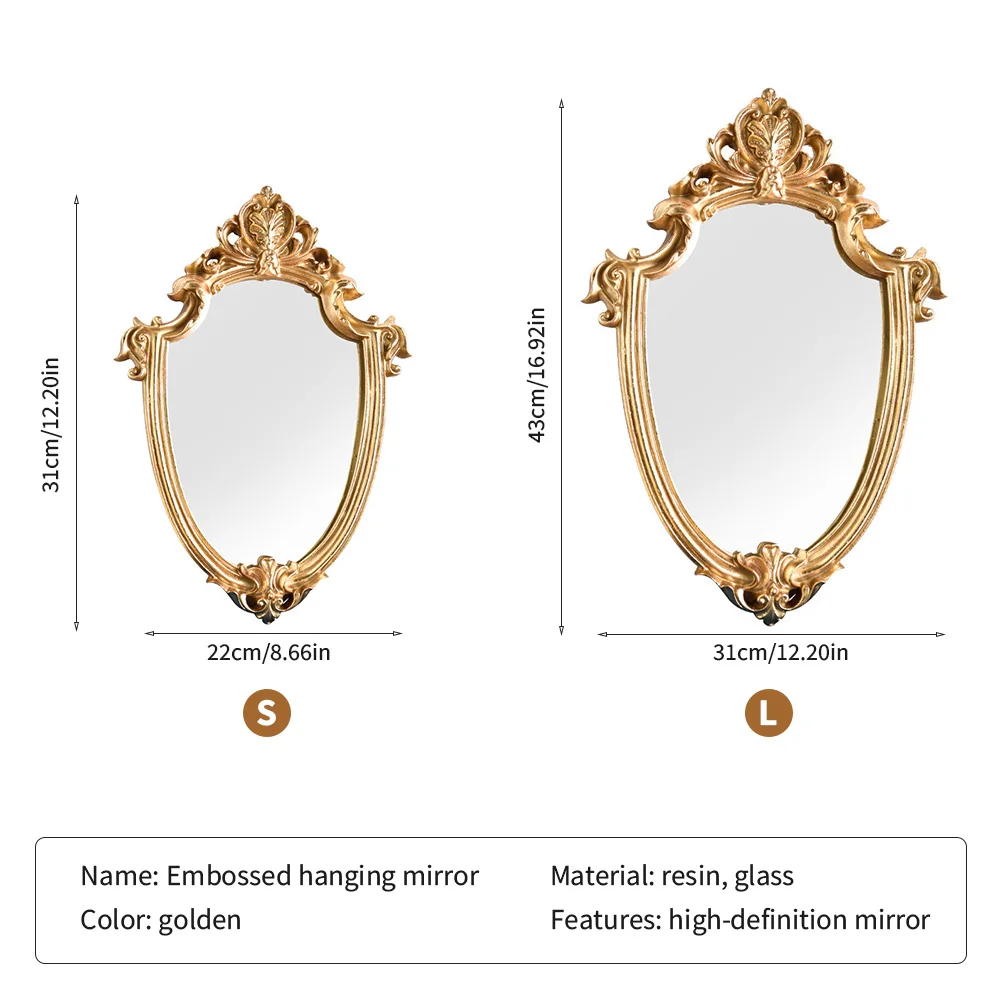 Nordic Retro Embossed Decorative Mirror Wall Hanging Mirror Exquisite Makeup Mirror Elegant Mirror Women Decor Mirror Home Decor
Nordic Retro Embossed Decorative Mirror Wall Hanging Mirror Exquisite Makeup Mirror Elegant Mirror Women Decor Mirror Home Decor