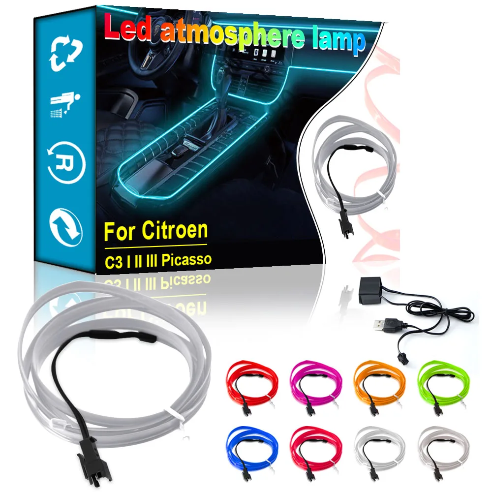 Car USB Atmosphere Lights LED Lamps Car Interior Accessories for Citroen C3 Ⅰ Ⅱ Ⅲ Picasso C-ELYSEE VTS Picasso Cross DS3 DS4 DS5
Car USB Atmosphere Lights LED Lamps Car Interior Accessories for Citroen C3 Ⅰ Ⅱ Ⅲ Picasso C-ELYSEE VTS Picasso Cross DS3 DS4 DS5
