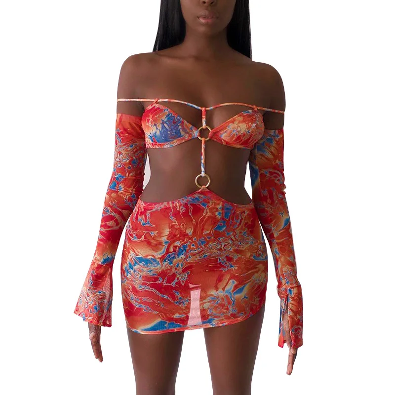 Sexy Off Shoulder Lace Up Women Dress Print Bohemian Hollow Out Navel Summer Dresses High Waist Backless Dress Vestidos Fashion
Sexy Off Shoulder Lace Up Women Dress Print Bohemian Hollow Out Navel Summer Dresses High Waist Backless Dress Vestidos Fashion