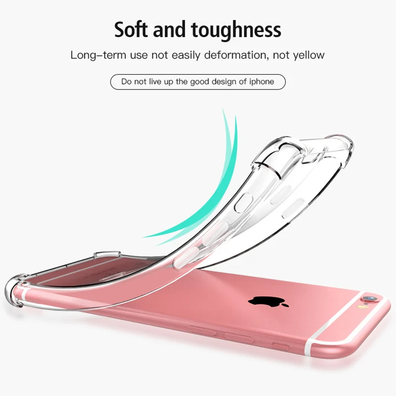 Fashion Shockproof Bumper Transparent Phone Case For iphone Xr Xs X Max 8 7 6 6s plus Protection Back Cover |