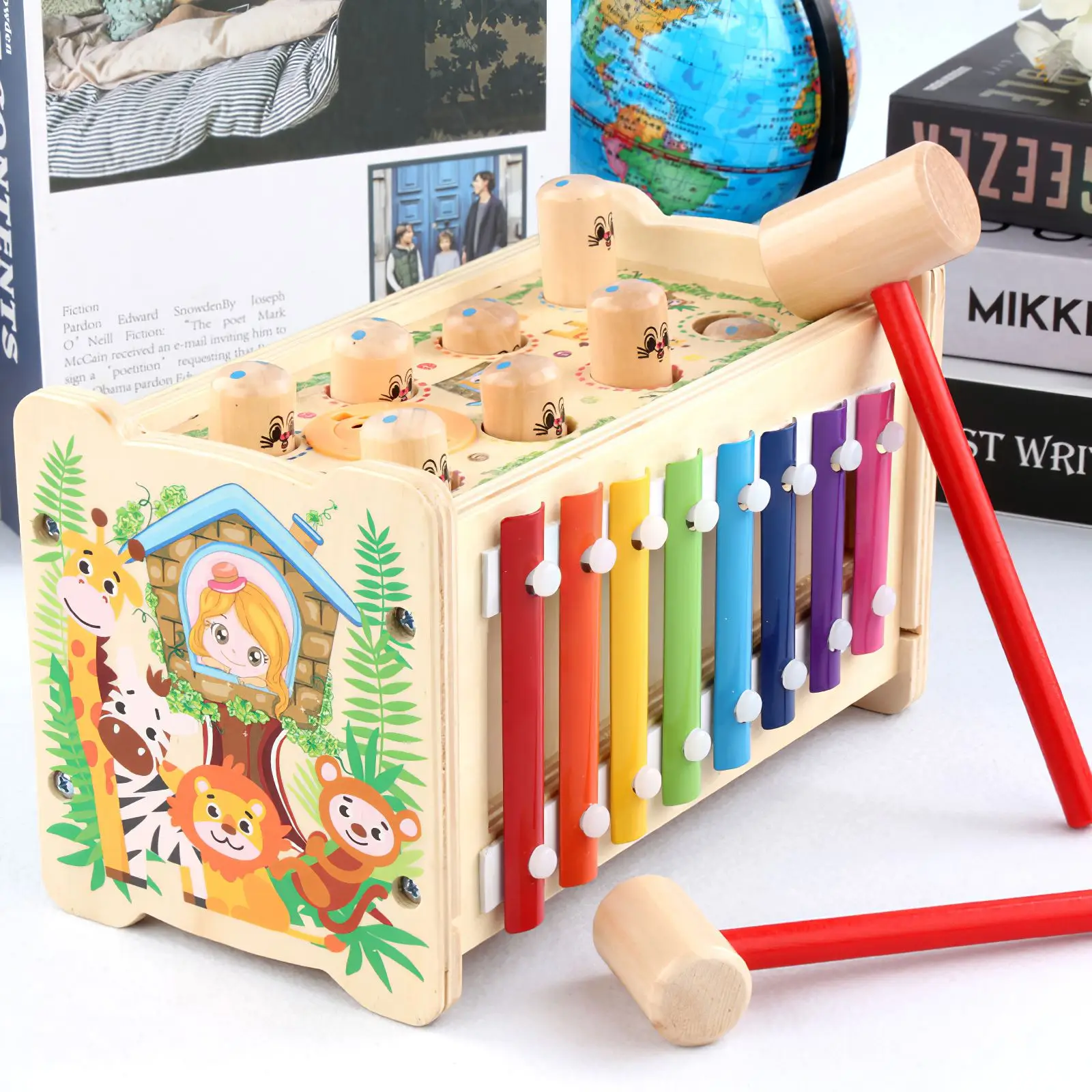 Baby Wooden Hammer Toys Stick Hammer Box Toddlers Educational Puzzle Toys For Children Wooden Game Hammering Bench Kids Toys
Baby Wooden Hammer Toys Stick Hammer Box Toddlers Educational Puzzle Toys For Children Wooden Game Hammering Bench Kids Toys