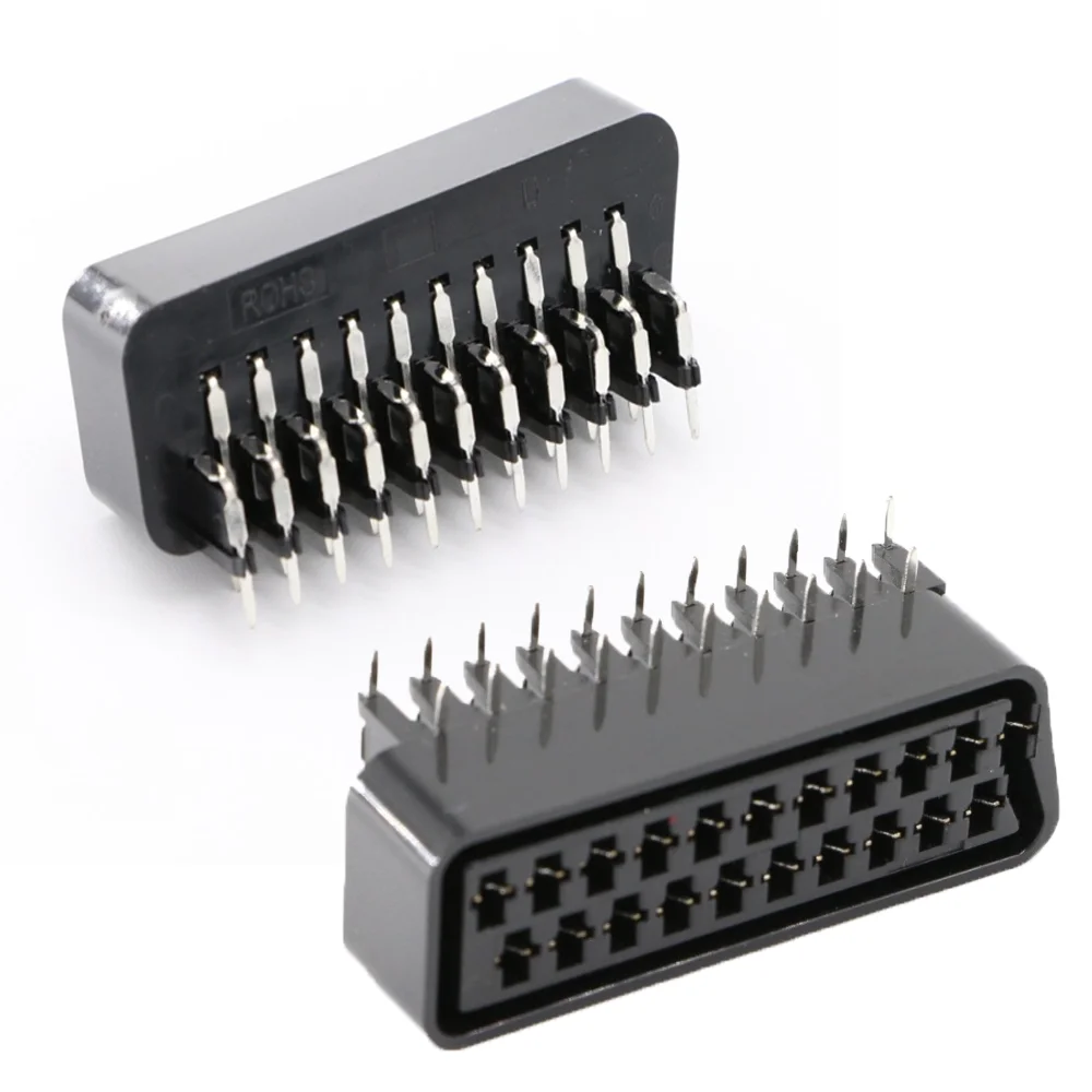 SCART CS 108 21Pin способ никелированный женский компьютерной приставки к Декодер