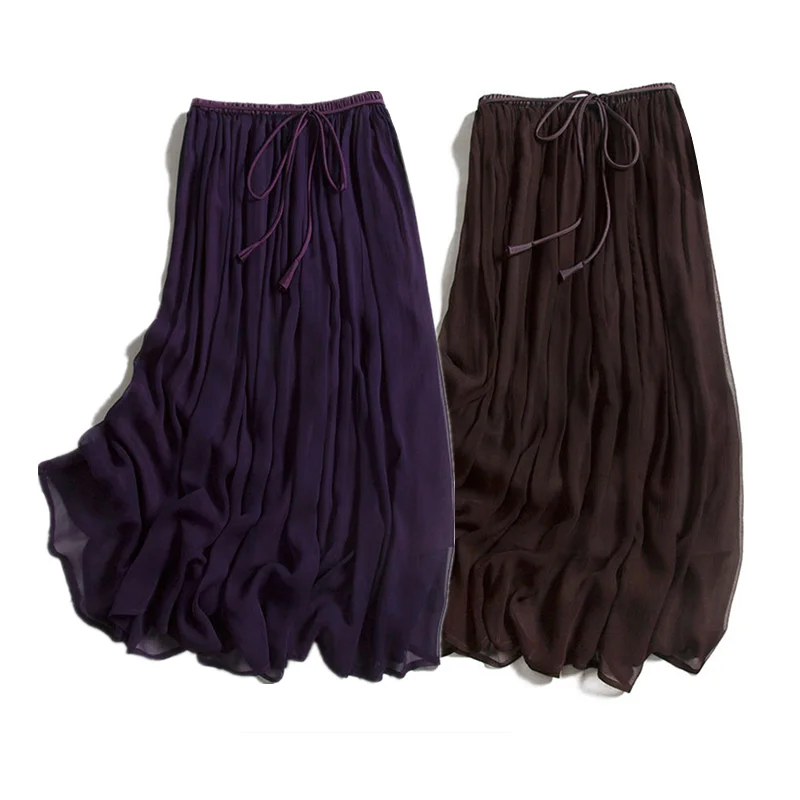 Birdsky, 1pc natural mulberry silk Women office lady skirts, A line, elastic waist band, lining inside, solid colors. S-122
Birdsky, 1pc natural mulberry silk Women office lady skirts, A line, elastic waist band, lining inside, solid colors. S-122
