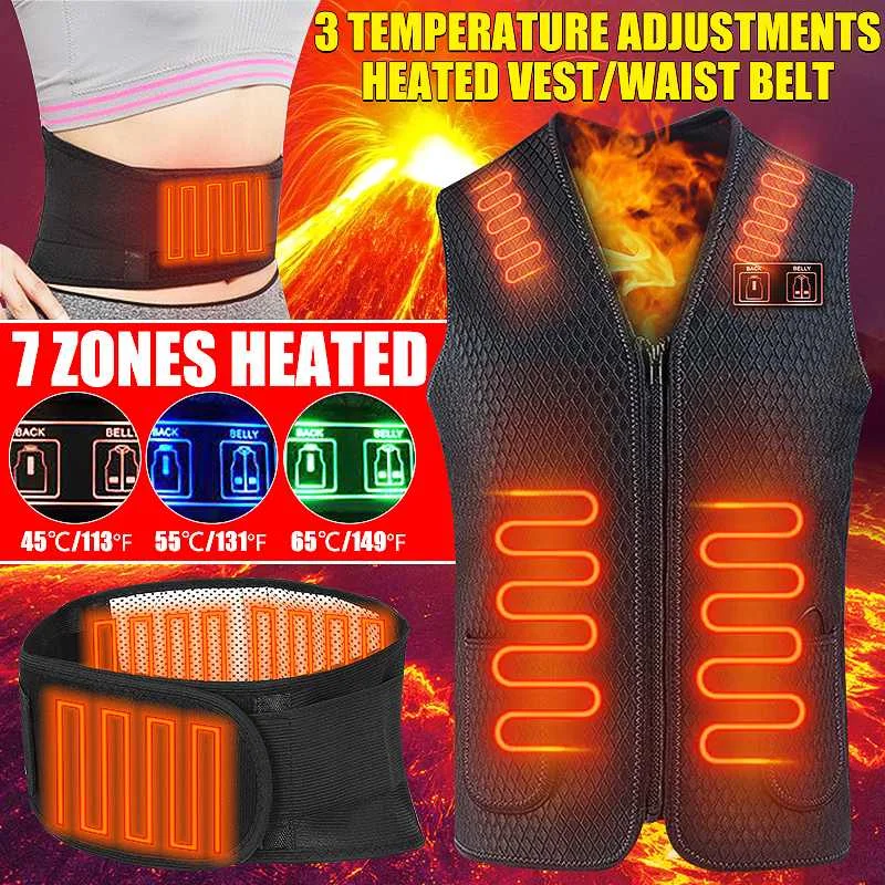 Men Women Electric Heated Jacket Winter Outdoor 7 Area Smart Heating Vest Washable Flexible Thermal Warm Vest For Camping Hiking
Men Women Electric Heated Jacket Winter Outdoor 7 Area Smart Heating Vest Washable Flexible Thermal Warm Vest For Camping Hiking