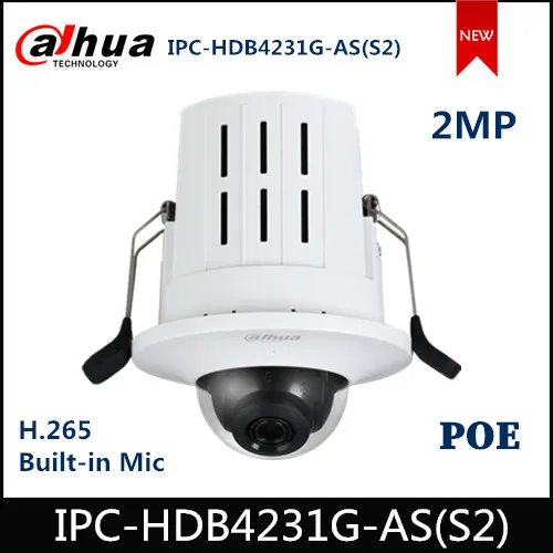 IP-камера Dahua 2 МП купольная сетевая POE камера H.265 встроенный микрофон поддержка