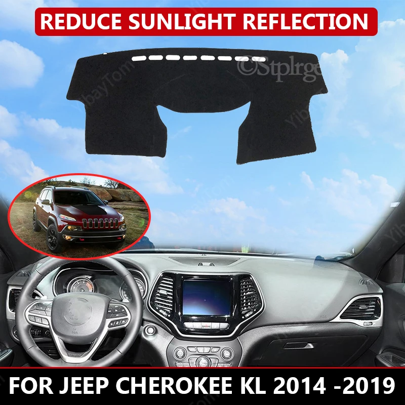 Carpet Dash mat for Jeep Cherokee KL 2014 -2019 Auto Dashboard Velvet Cover Black blocks dust reduces noise car accessories
Carpet Dash mat for Jeep Cherokee KL 2014 -2019 Auto Dashboard Velvet Cover Black blocks dust reduces noise car accessories