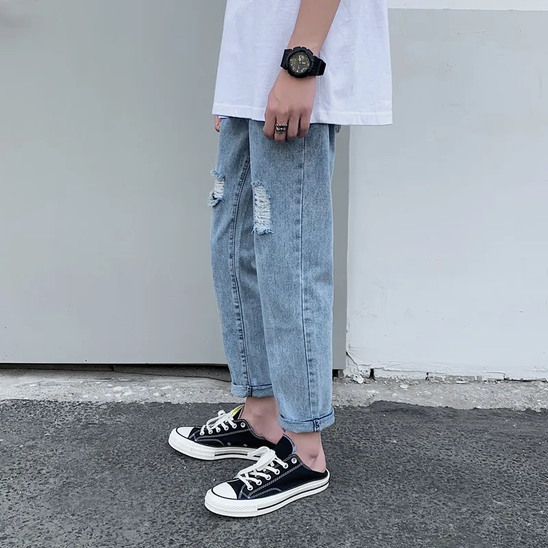 Jeans Men's Trendy Casual Korean Men's Loose Hip-hop Straight Leg Pants Brand Trousers Fashion Men Streetwear Ropa Hombre джинсы
Jeans Men's Trendy Casual Korean Men's Loose Hip-hop Straight Leg Pants Brand Trousers Fashion Men Streetwear Ropa Hombre джинсы
