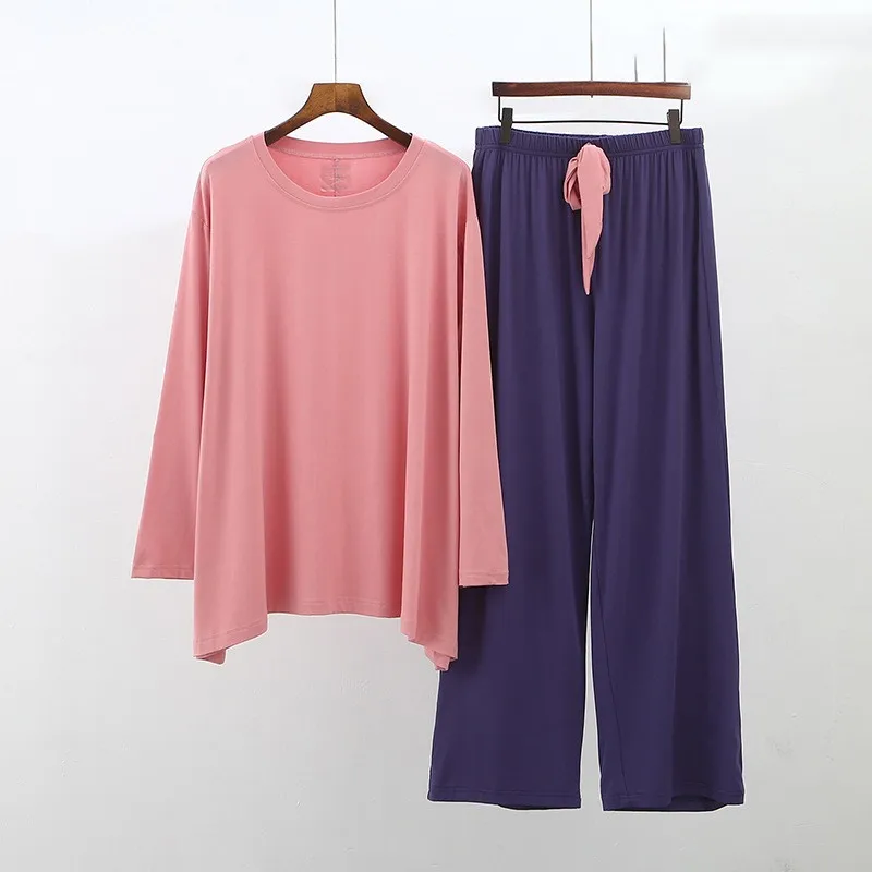 Women Long Sleeve Pajamas Set 2PCS Sleepwear Soft Modal Nightwear Casual Loose Sleep Set Pijamas Suit Spring Autumn Home Clothes
Women Long Sleeve Pajamas Set 2PCS Sleepwear Soft Modal Nightwear Casual Loose Sleep Set Pijamas Suit Spring Autumn Home Clothes