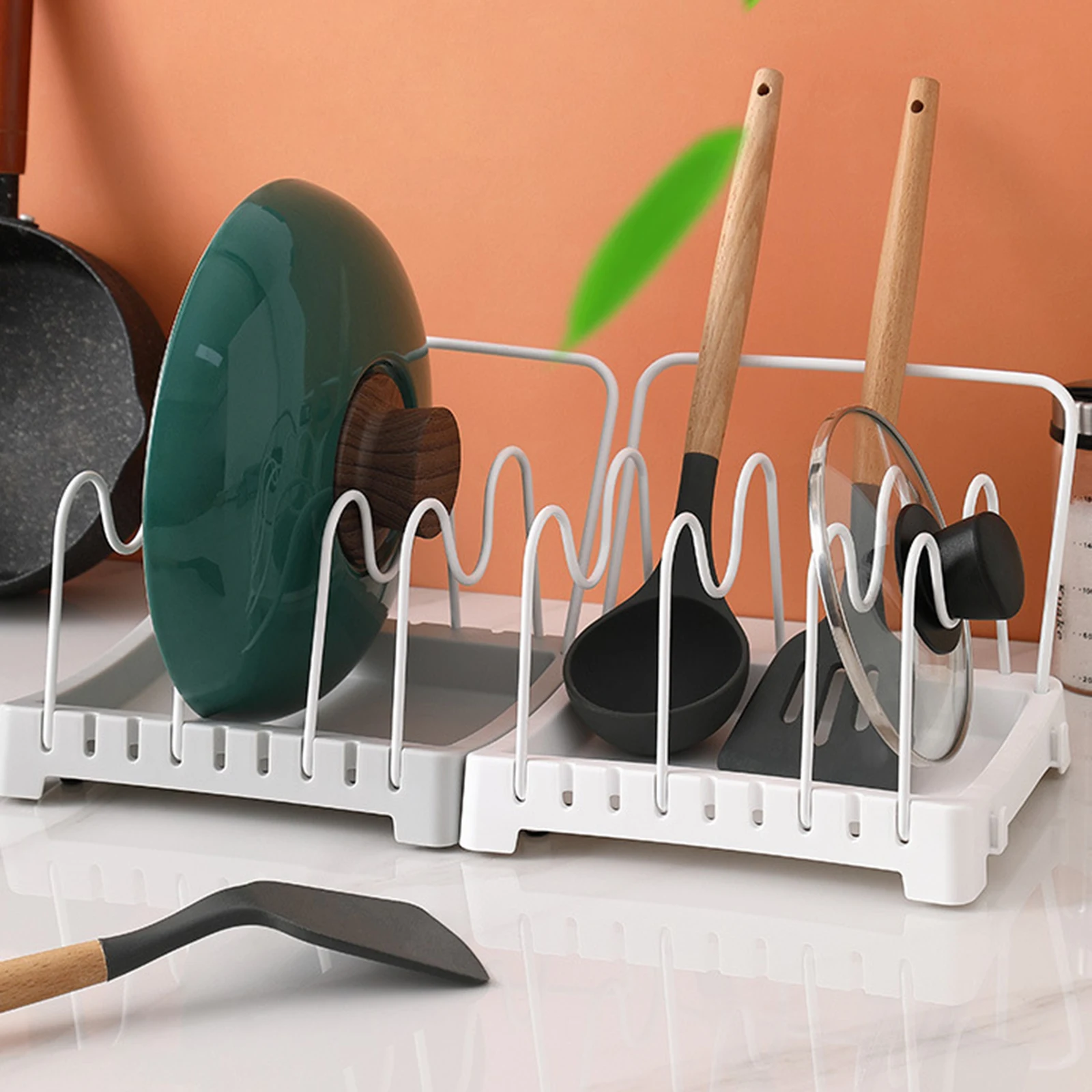 Pan Stainless Steel Pot Lid Plates Kitchen 7 Slots Sink Countertop Holder Dish Rack Bowl Storage Shelf Drying Stand Draining
Pan Stainless Steel Pot Lid Plates Kitchen 7 Slots Sink Countertop Holder Dish Rack Bowl Storage Shelf Drying Stand Draining