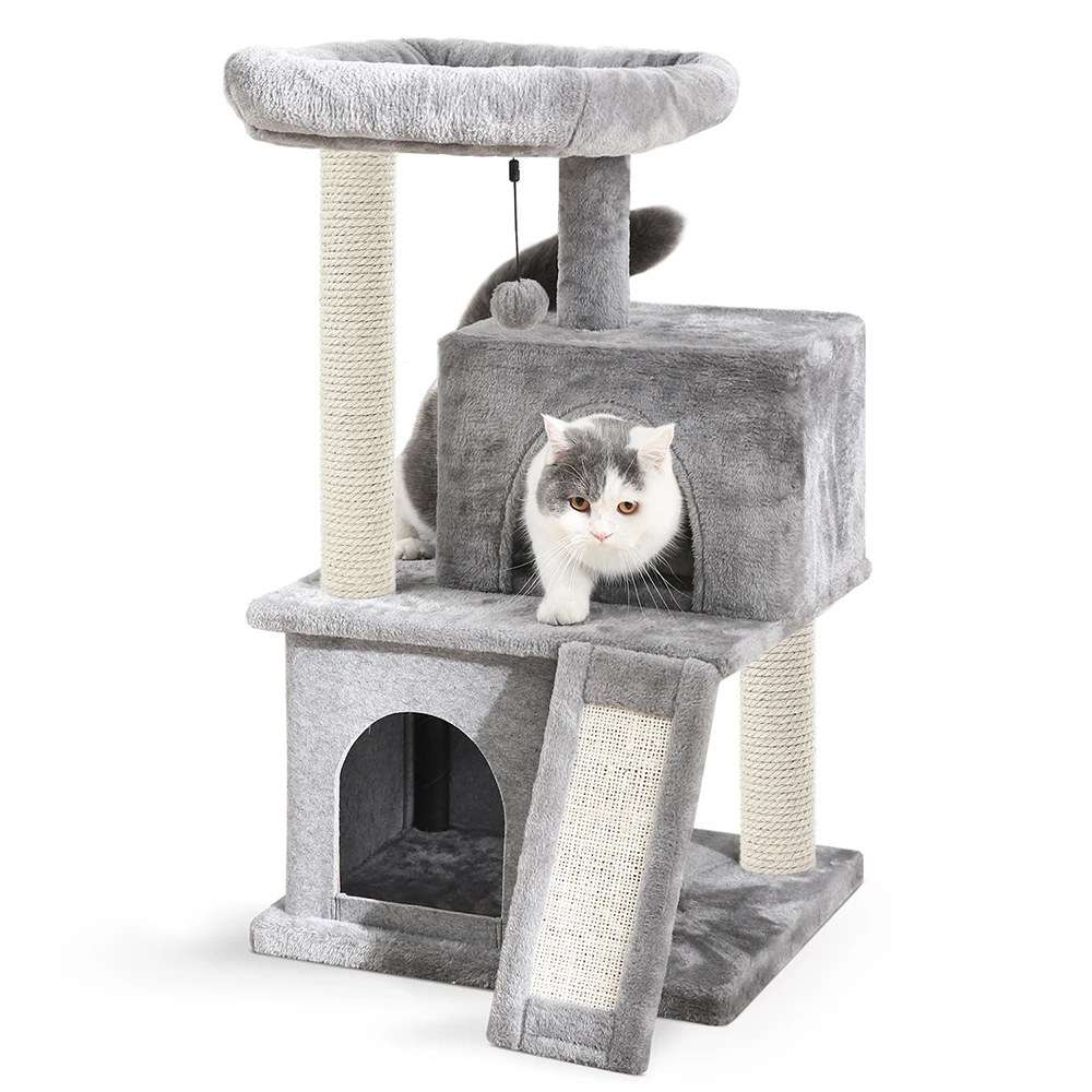 Fast Delivery Pet Cat Tree House Tower Condo Wood Cat Scratching Sisal-Covered Scratch Posts Pads with Play Ball for Cats Kitten
Fast Delivery Pet Cat Tree House Tower Condo Wood Cat Scratching Sisal-Covered Scratch Posts Pads with Play Ball for Cats Kitten