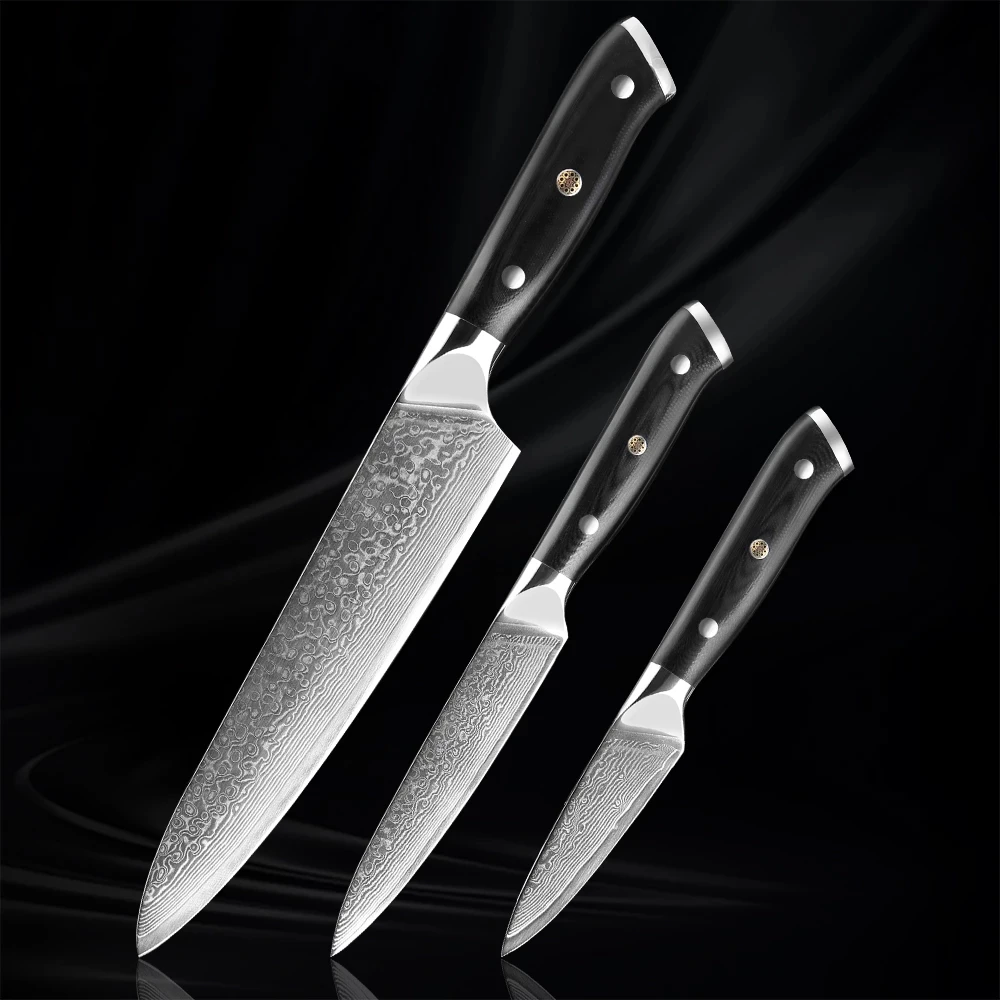 3 Pcs Damascus Steel Chef Knife Kitchen Utility Knife Sets High Quality 67 Layer Japan VG10 8"5"3.5"Inch Cooking Tool Gift
3 Pcs Damascus Steel Chef Knife Kitchen Utility Knife Sets High Quality 67 Layer Japan VG10 8"5"3.5"Inch Cooking Tool Gift