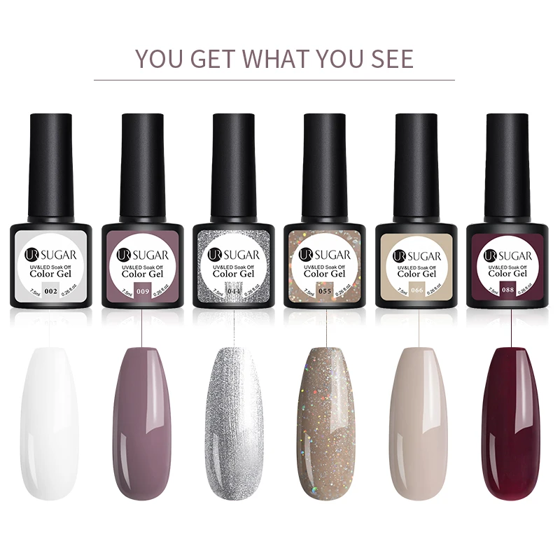 UR SUGAR Gel Polish Set 6Pcs Hybrid Varnish With 6W Lamp Soak Off UV Gel LED Semi Permanent All For Manicures Nail Art Kits
UR SUGAR Gel Polish Set 6Pcs Hybrid Varnish With 6W Lamp Soak Off UV Gel LED Semi Permanent All For Manicures Nail Art Kits