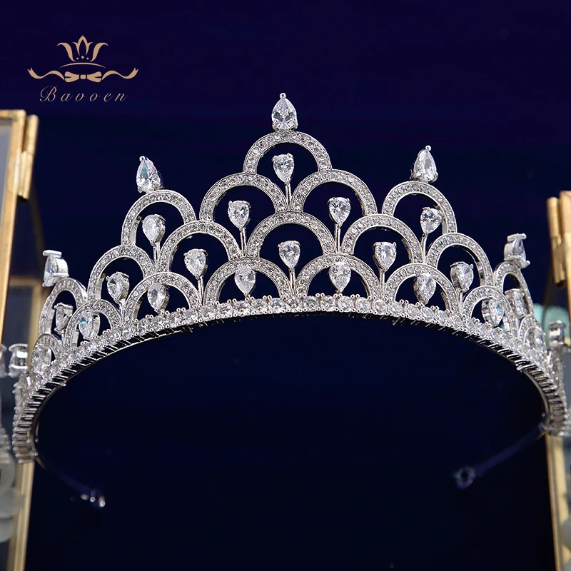 Bavoen European Sparkling Brides Tiaras Crowns Full Zircon Crystal Hairbands Wedding Bridesmaid Hair Accessories
Bavoen European Sparkling Brides Tiaras Crowns Full Zircon Crystal Hairbands Wedding Bridesmaid Hair Accessories