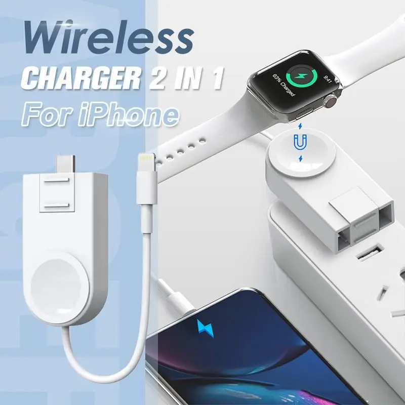 Smart 2 in 1 Charger Wireless Fast Charging Cable For Apple Watch Series & All IPhone & All Huawei Series Dropship 
Smart 2 in 1 Charger Wireless Fast Charging Cable For Apple Watch Series & All IPhone & All Huawei Series Dropship