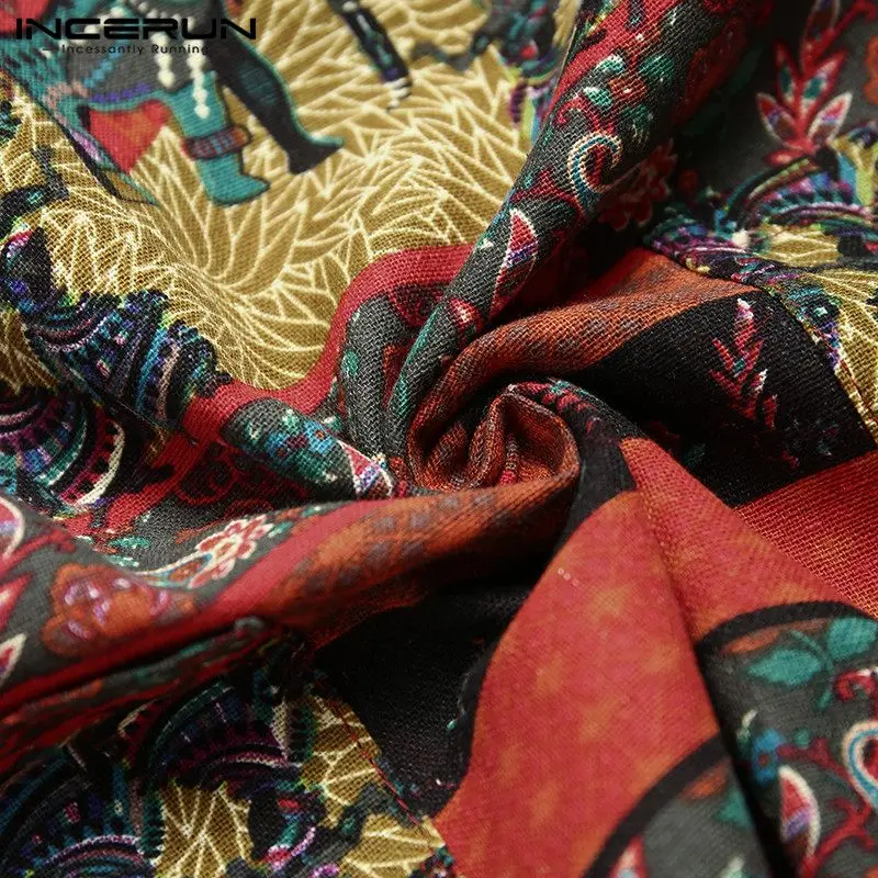 INCERUN Summer Printed Men's Pajamas Sets Loose 2021 Homewear Cotton Short Sleeve V Neck Leisure Sleepwear Kimono Unisex Suit
INCERUN Summer Printed Men's Pajamas Sets Loose 2021 Homewear Cotton Short Sleeve V Neck Leisure Sleepwear Kimono Unisex Suit