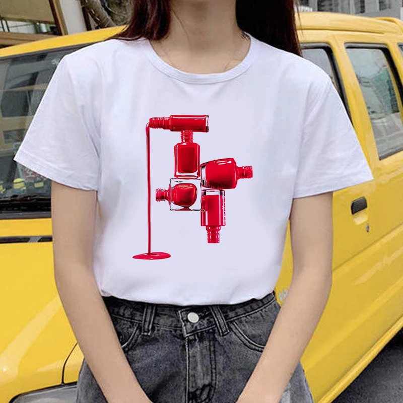 New Women's 3D nail polish Printing T shirt Harajuku Trend Style O-Neck T-Shirt Summer Short Sleeve Casual Streetwear Tshirt
New Women's 3D nail polish Printing T shirt Harajuku Trend Style O-Neck T-Shirt Summer Short Sleeve Casual Streetwear Tshirt