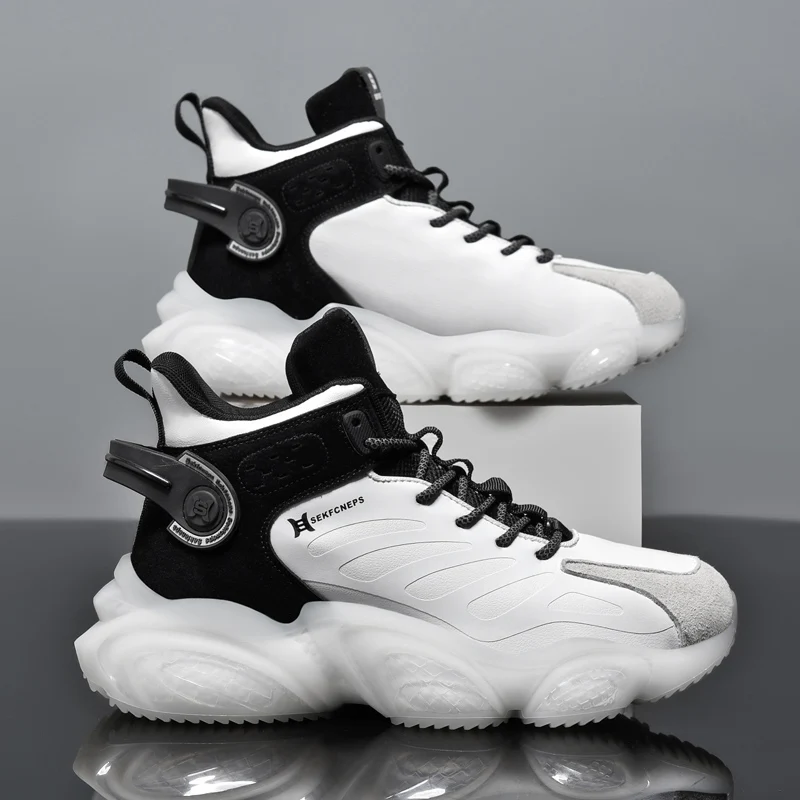 Men's Shoes 2021 Autumn and Winter New Trend Fashion Basketball Shoes Young Students Sports Leisure High Top Men's Dad Shoes
Men's Shoes 2021 Autumn and Winter New Trend Fashion Basketball Shoes Young Students Sports Leisure High Top Men's Dad Shoes