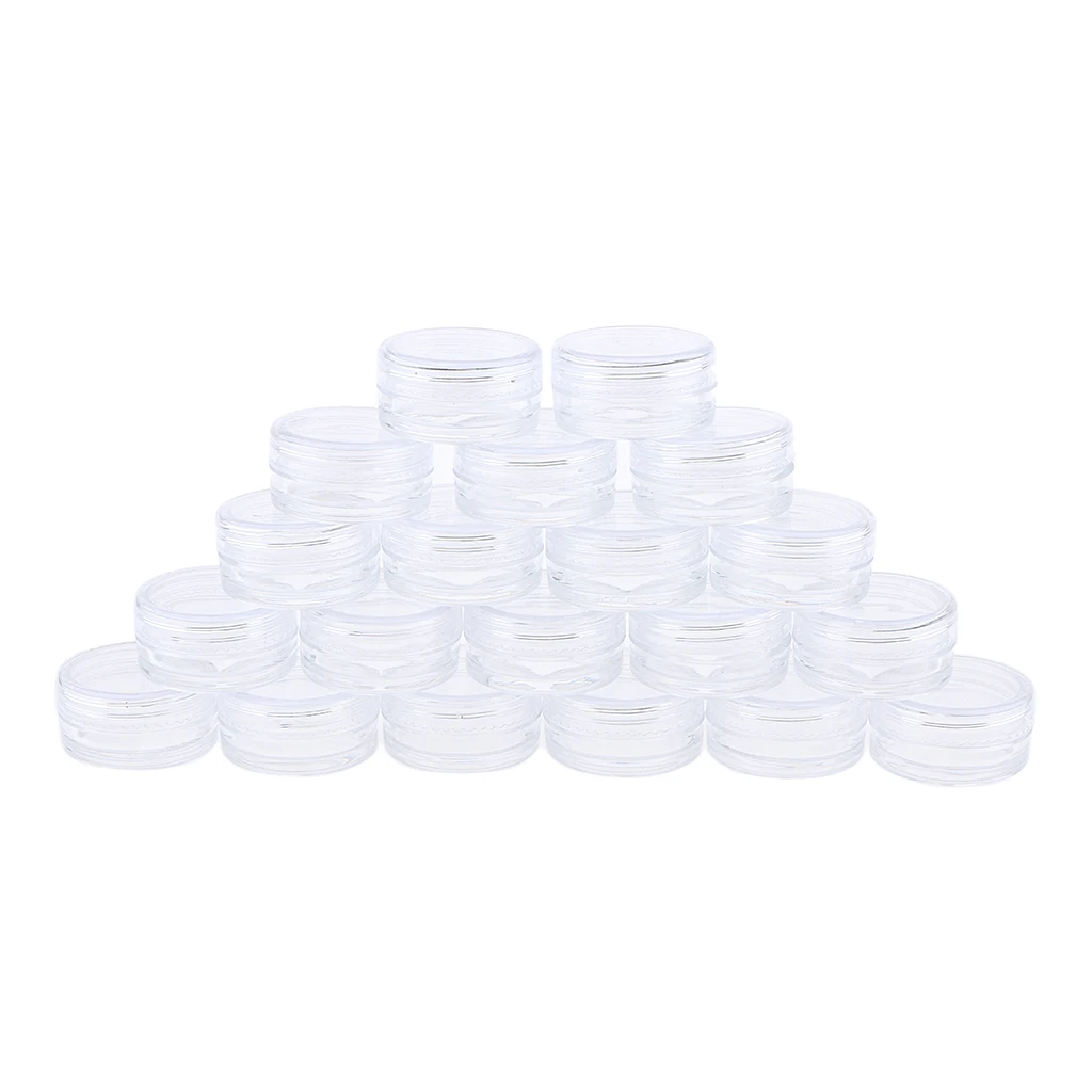 20Pcs Empty Makeup Jars Cosmetic Container 3g Lip Balm Storage Box Case