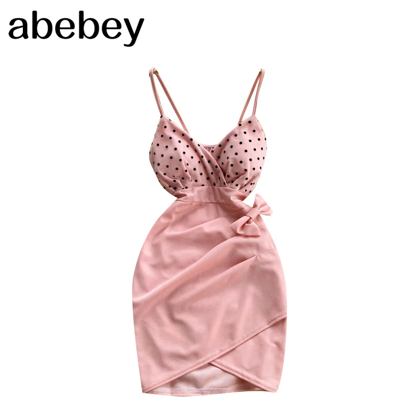 Women Korean Dot Strap Dress Sexy Sleeveless V Neck Irregular Slim Dress Summer Sexy Off Shoulder Streetwear Sundress
Women Korean Dot Strap Dress Sexy Sleeveless V Neck Irregular Slim Dress Summer Sexy Off Shoulder Streetwear Sundress