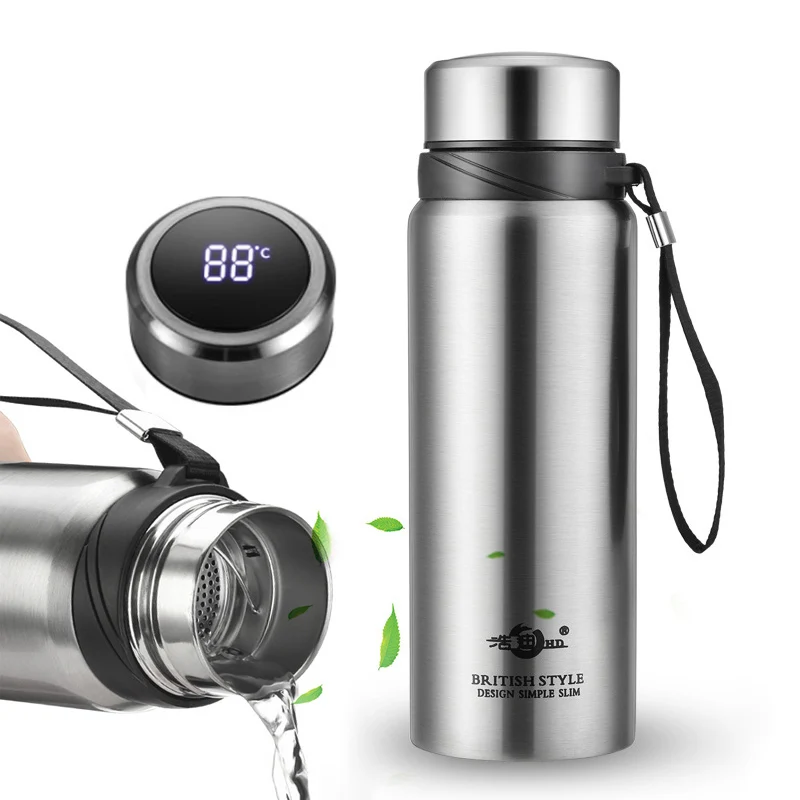 600ml-1500ml Large Capacity Smart Thermos Bottle Sports Stainless Steel Water Bottle Portable Temperature Display Vacuum Flasks
600ml-1500ml Large Capacity Smart Thermos Bottle Sports Stainless Steel Water Bottle Portable Temperature Display Vacuum Flasks
