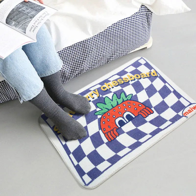 Cartoon Checkerboard Carpet Living Room Bathroom Absorbent Door Mat Imitation Cashmere Floor Mat Bathroom Non-slip Carpet
Cartoon Checkerboard Carpet Living Room Bathroom Absorbent Door Mat Imitation Cashmere Floor Mat Bathroom Non-slip Carpet
