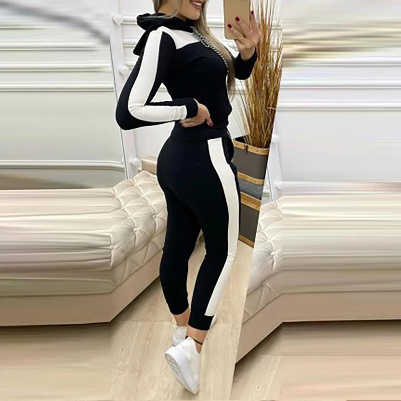 Donsignet Fashion Suit Women Casual Trousers Stitching Pink Hooded Sportswear Set Spring Autumn Long Sleeve O-Neck Women Sets
Donsignet Fashion Suit Women Casual Trousers Stitching Pink Hooded Sportswear Set Spring Autumn Long Sleeve O-Neck Women Sets