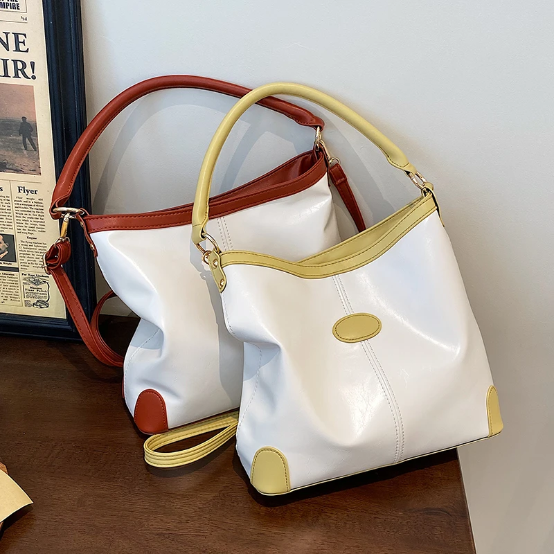 Простая однотонная вместительная сумка-мешок через плечо из искусственной кожи, женская сумка, роскошная дизайнерская сумка, женская сумка
Простая однотонная вместительная сумка-мешок через плечо из искусственной кожи, женская сумка, роскошная дизайнерская сумка, женская сумка