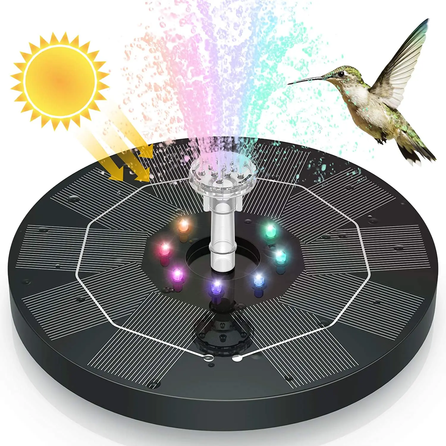 AISITIN 3.5W LED Solar Fountain for Birdbath, Solar Water Fountains with 3000mAh Battery 6 Nozzles
AISITIN 3.5W LED Solar Fountain for Birdbath, Solar Water Fountains with 3000mAh Battery 6 Nozzles