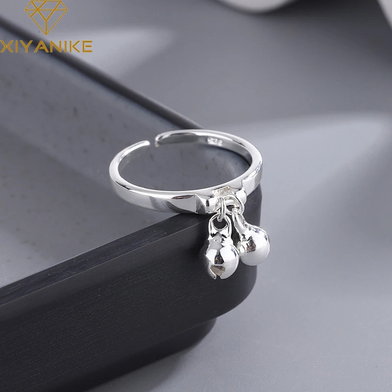 XIYANIKE 925 Sterling Silver Newly Arrival Glossy Bell Pendant Ring For Women Girls Fashion Cute Simple Finger Jewelry Gifts
XIYANIKE 925 Sterling Silver Newly Arrival Glossy Bell Pendant Ring For Women Girls Fashion Cute Simple Finger Jewelry Gifts