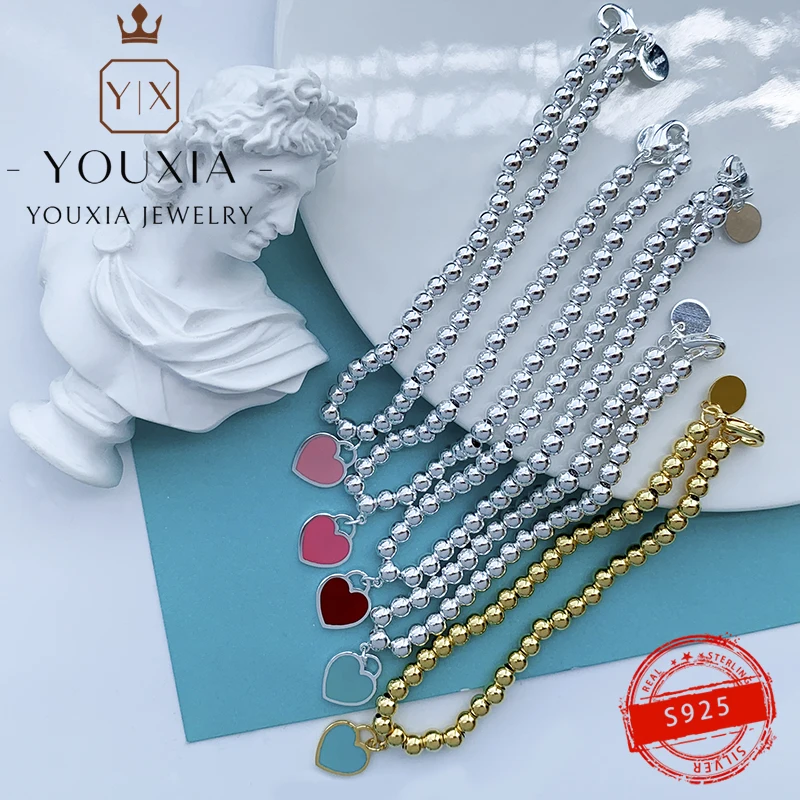 S925 Sterling Silver Round Bead Love Bracelet Ladies Silver Bracelet Couple Bracelet Luxury 1:1 Original Logo Fashion Jewelry
S925 Sterling Silver Round Bead Love Bracelet Ladies Silver Bracelet Couple Bracelet Luxury 1:1 Original Logo Fashion Jewelry