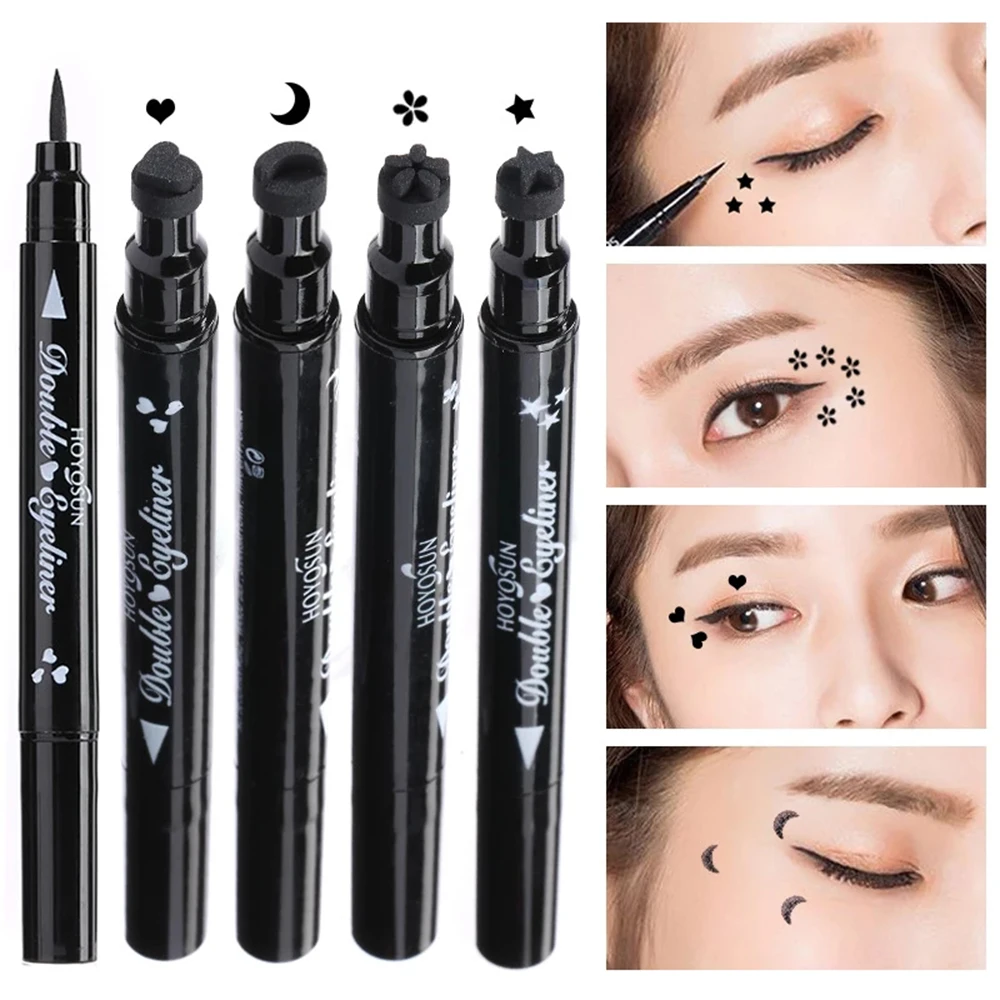 Double Head Eyeliner Stamp Black Eyeliner Pen Moon Star Heart Flower Eyeliner Stamp Liquid Waterproof Eyeliner Pencil
Double Head Eyeliner Stamp Black Eyeliner Pen Moon Star Heart Flower Eyeliner Stamp Liquid Waterproof Eyeliner Pencil