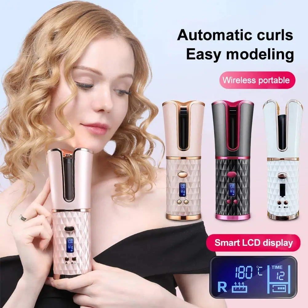 Wireless Automatic Hair Curler Rechargeable Rotating Curling Iron LED Display Temperature Adjustable Hair Rollers Styling Tools
Wireless Automatic Hair Curler Rechargeable Rotating Curling Iron LED Display Temperature Adjustable Hair Rollers Styling Tools