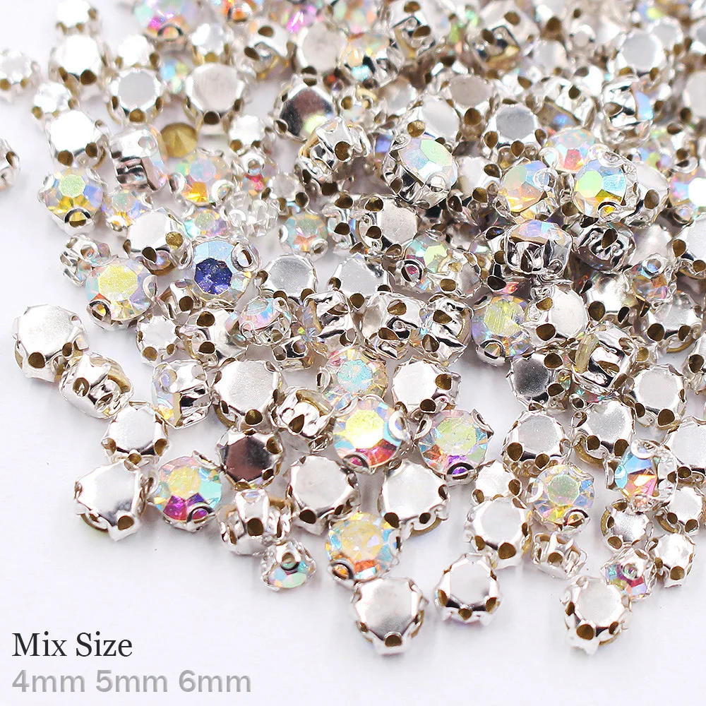New 3D Claw Rhinestones 4mm-6mm Mix Size Flatback Silver Base Shiny Crystals Strass Stones Sewing Rhinestone for Clothes Gems
New 3D Claw Rhinestones 4mm-6mm Mix Size Flatback Silver Base Shiny Crystals Strass Stones Sewing Rhinestone for Clothes Gems