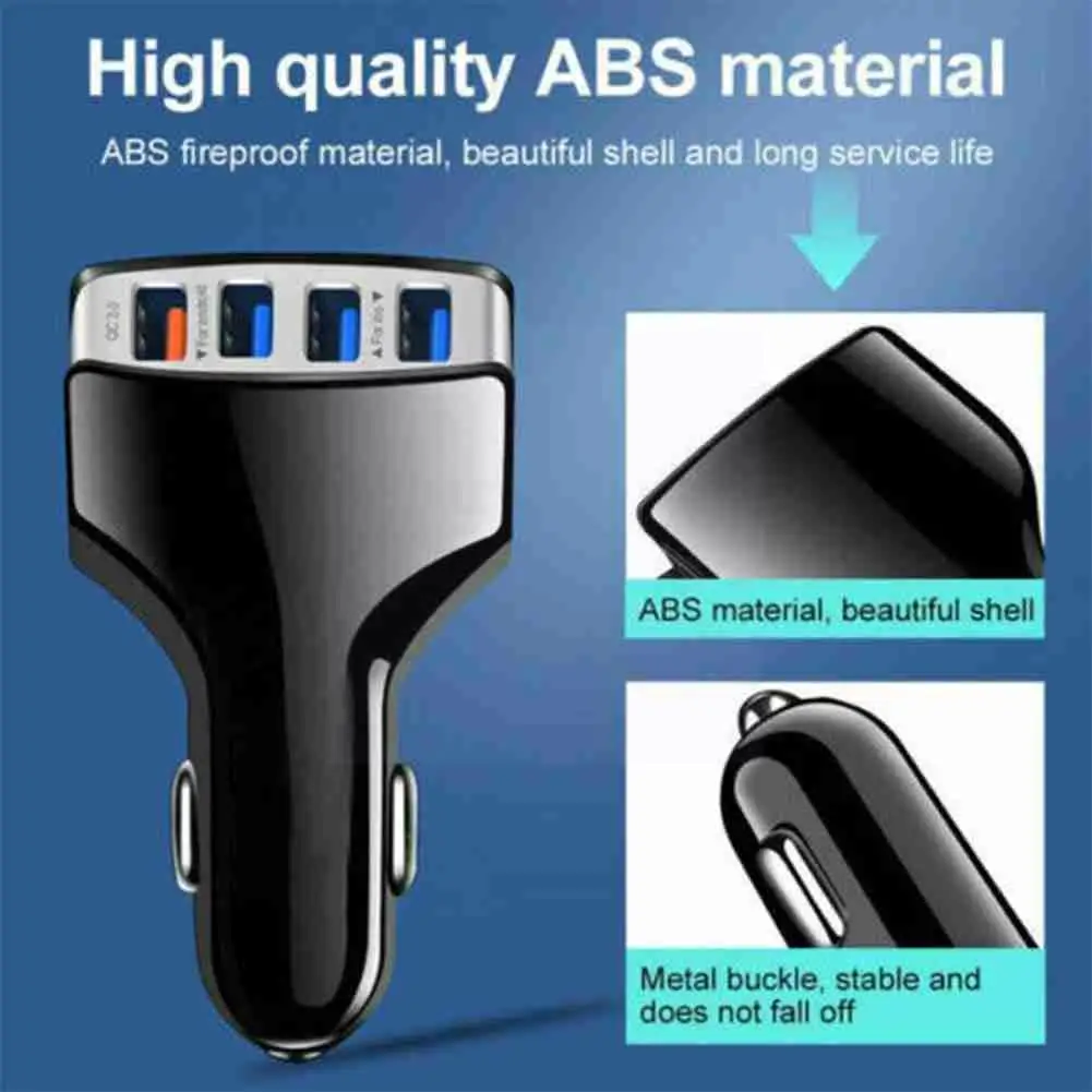 4-port Car Charger Fast Charging 3.0 Dual USB Adapter Phone Fast Xiaomi Car Samsung For IPhone Suitable Charging Mobile Cha H9Z9
4-port Car Charger Fast Charging 3.0 Dual USB Adapter Phone Fast Xiaomi Car Samsung For IPhone Suitable Charging Mobile Cha H9Z9