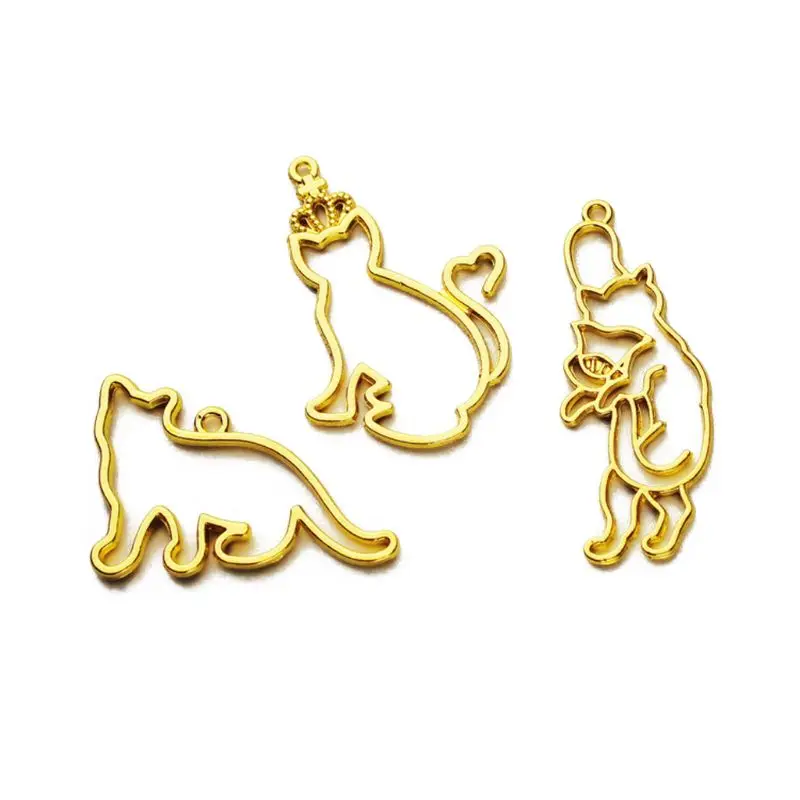 69HB 3Pcs Cute Cat Pendant Blank UV Resin Frames Open Bezel Setting Jewelry Making
69HB 3Pcs Cute Cat Pendant Blank UV Resin Frames Open Bezel Setting Jewelry Making