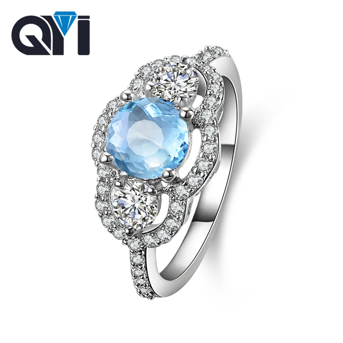 QYI Fine Jewelry Natural Sky Blue Topaz Ring for Women 1.25 Ct Gemstone 925 Sterling Silver Ring Engagement Jewelry
QYI Fine Jewelry Natural Sky Blue Topaz Ring for Women 1.25 Ct Gemstone 925 Sterling Silver Ring Engagement Jewelry