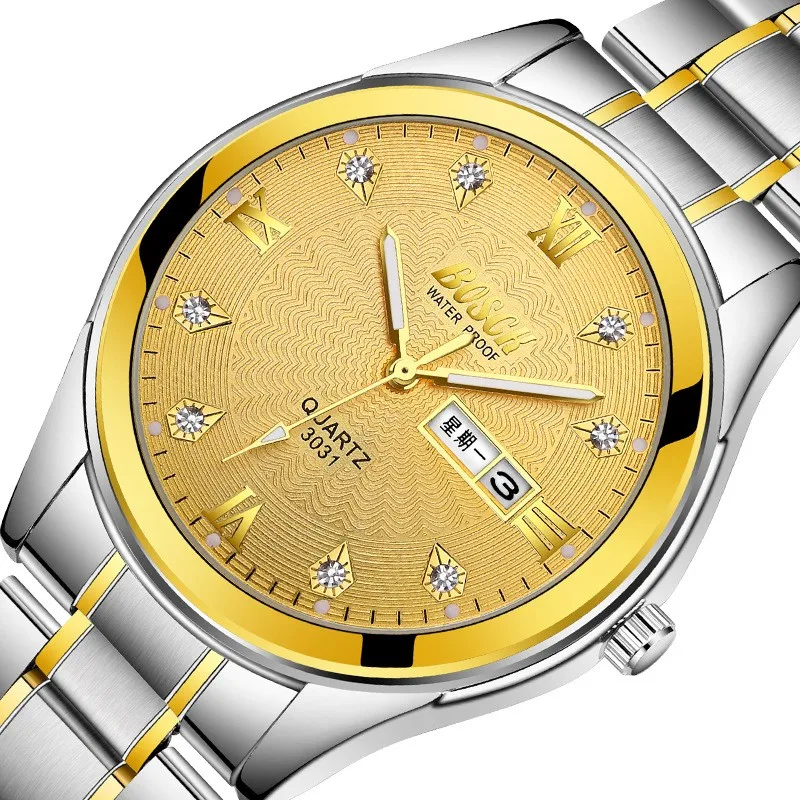 New Classic Business Casual Watch Men's Steel Belt Dual Calendar Fashion Quartz Watch Waterproof And Scratch-resistant
New Classic Business Casual Watch Men's Steel Belt Dual Calendar Fashion Quartz Watch Waterproof And Scratch-resistant