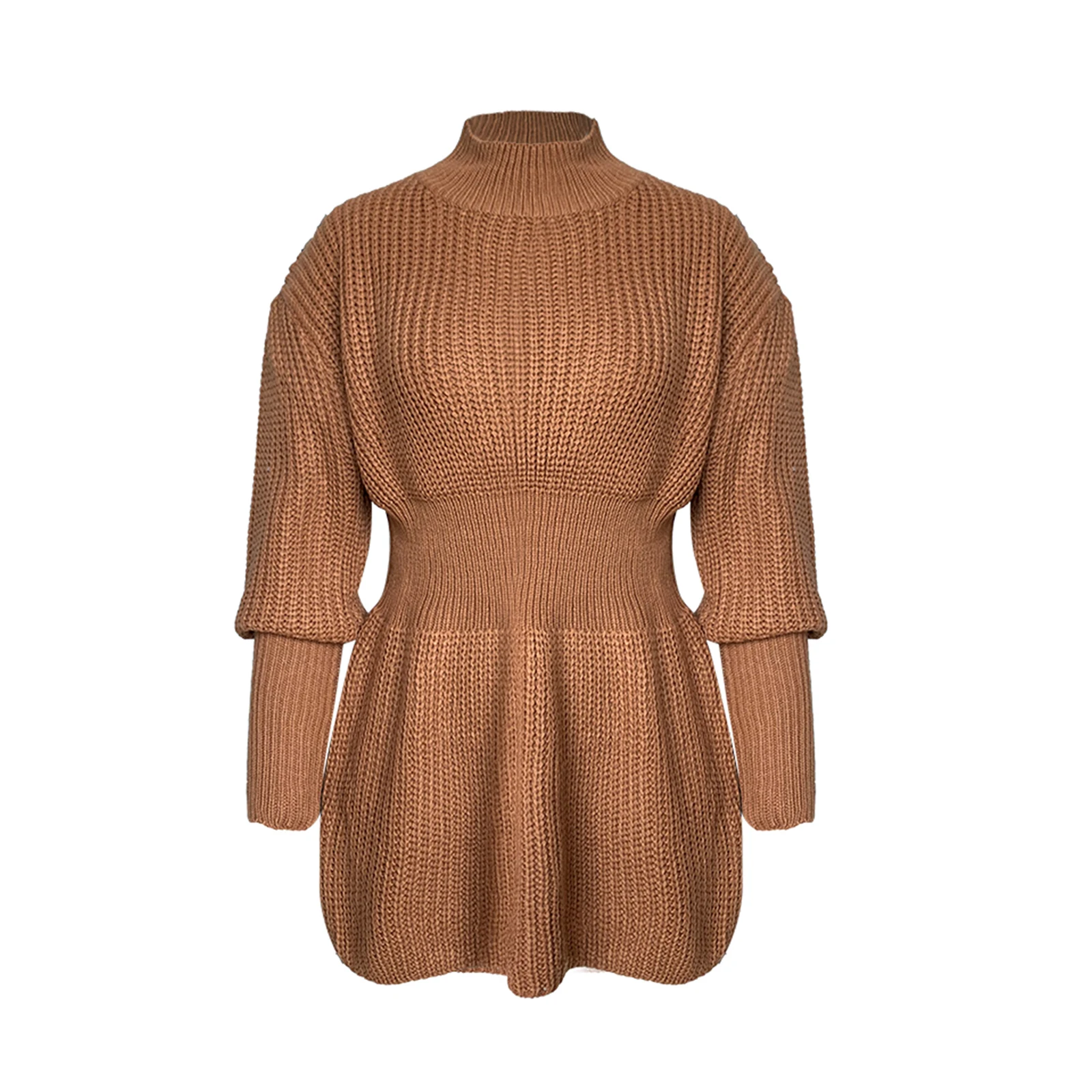 Womens High Neck Long Sleeve Knit Top Simple Pure Color Fashion Slim Pullover Sweater
Womens High Neck Long Sleeve Knit Top Simple Pure Color Fashion Slim Pullover Sweater