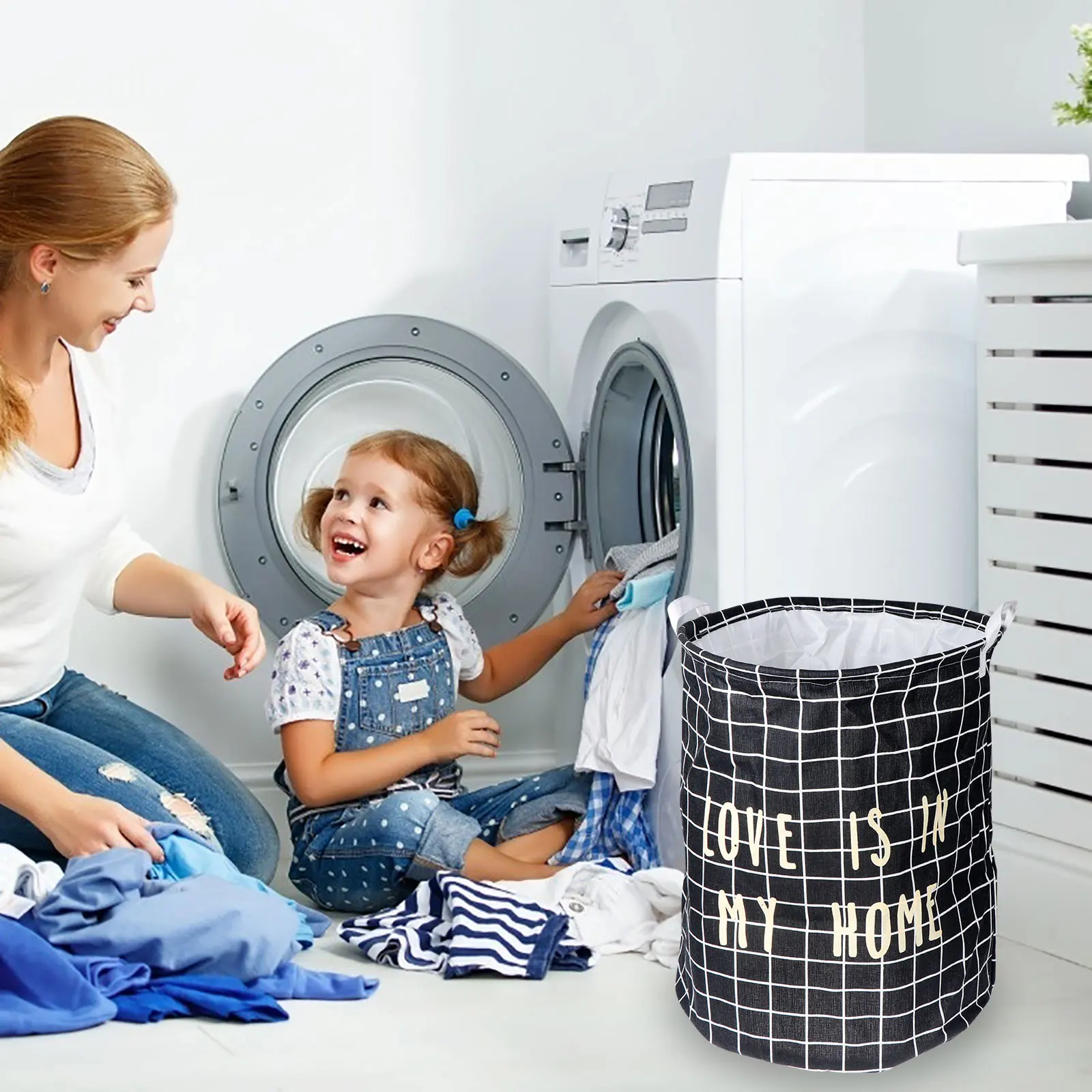 Freestanding Laundry Hamper Collapsible Large Clothes Basket with Easy Carry Extended Handles for Clothes Toys 2pcs
Freestanding Laundry Hamper Collapsible Large Clothes Basket with Easy Carry Extended Handles for Clothes Toys 2pcs
