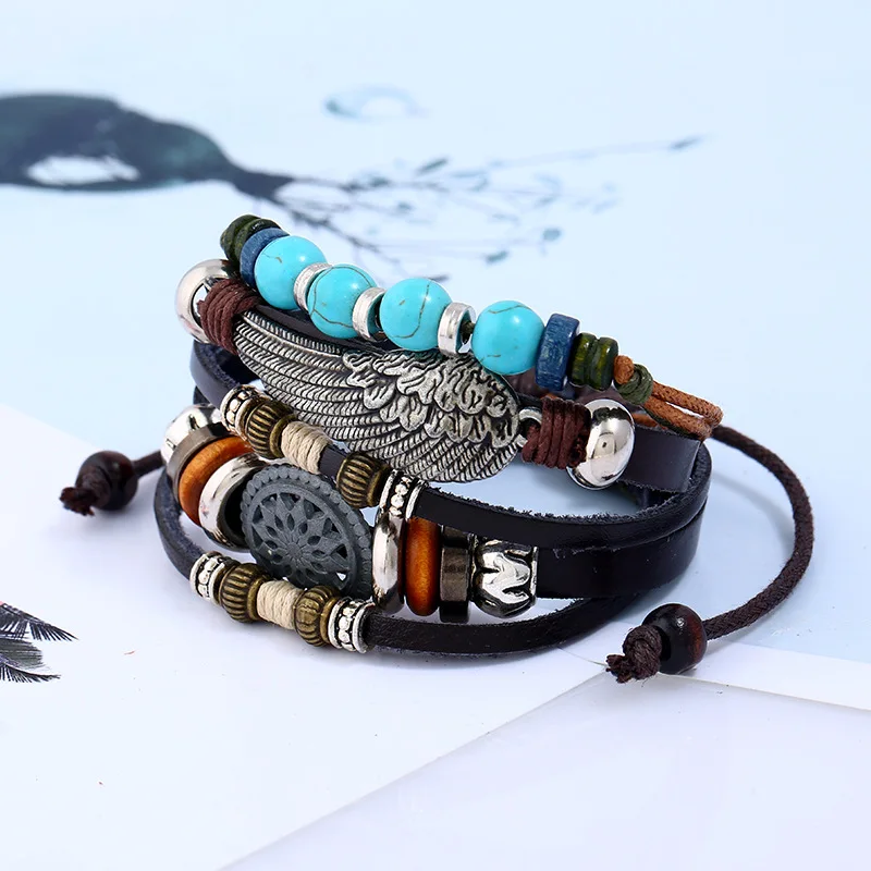 Fashion vintage multilayer genuine leather charm bracelet braided beaded slip knot adjustable bracelets brithday jewelry gifts
Fashion vintage multilayer genuine leather charm bracelet braided beaded slip knot adjustable bracelets brithday jewelry gifts